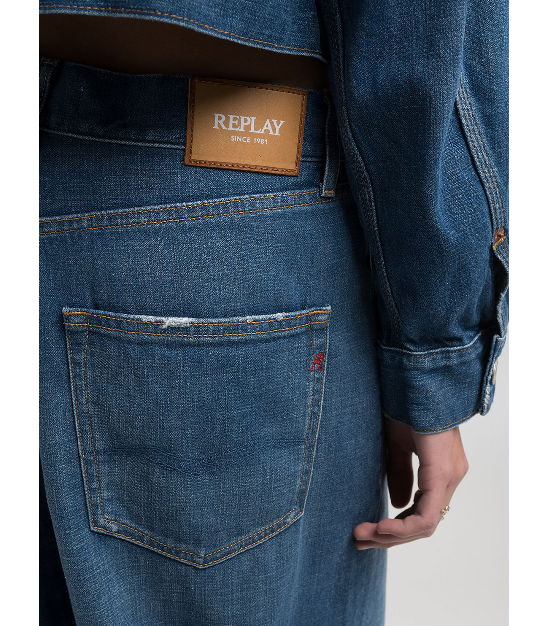 バギーフィットMARGOTTリサイクルブライトデニム 詳細画像 ブルー 6